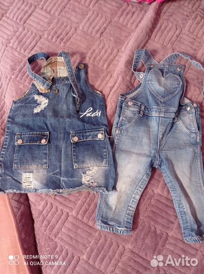 Джинсовый сарафан для девочки 98 104
