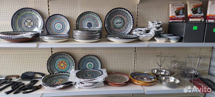 Узбекская расписная керамическая посуда ручной раб