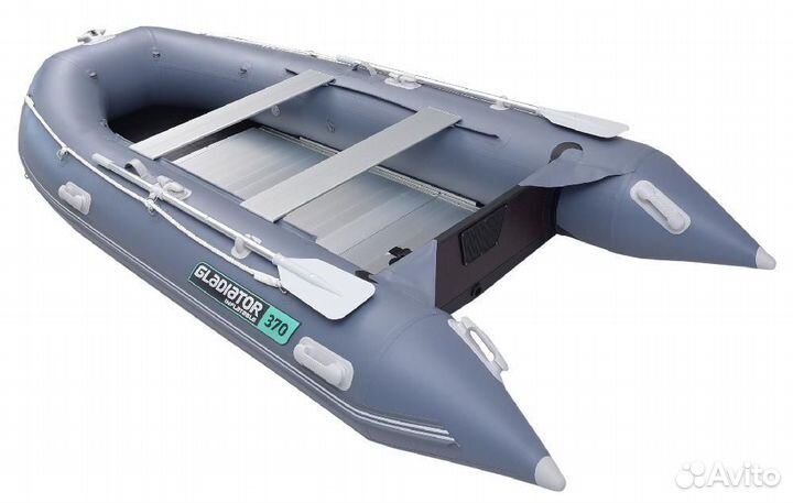 Надувная лодка gladiator C400AL серая