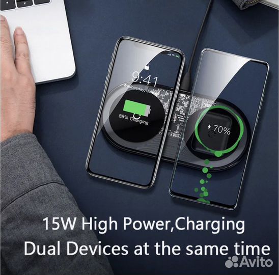 Беспроводное зарядное устройство 2в1