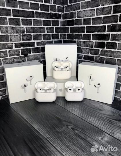 Наушники Airpods 3/Pro/Pro 2 + Гарантия/Чехол