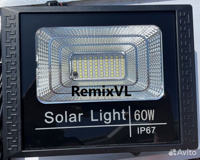 Видео 60W прожектор водонепроницаемый на солнечной