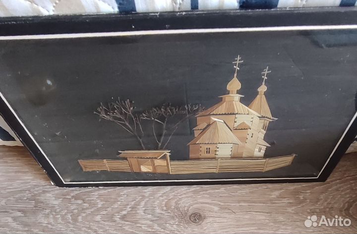 Картина 3D из соломки