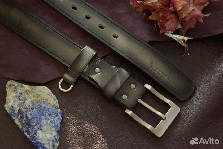 Ремень из кожи буйвола. Ручная работа. На заказ