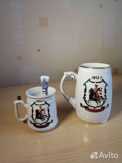 Кружки сувенирные 200 лет Бородино Дулево Вербилки