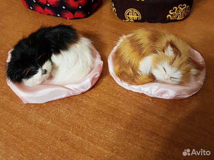 Набор из 4х сувенирных игрушек из меха