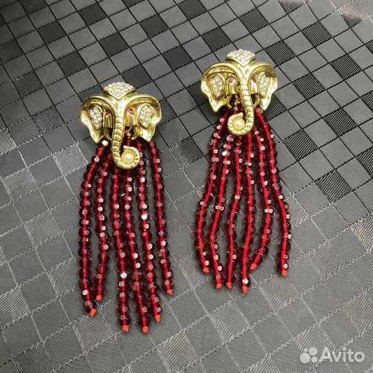 Серьги в стиле винтаж слоны