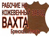 Брянская область Вахта Рабочие на кожевенный завод