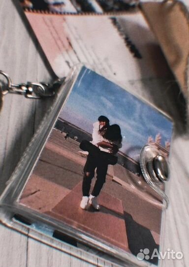 Брелок с фото, брелок мини-альбом, 14 февраля