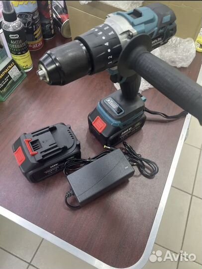 Шуруповерт для ледобура + 2 акб мощный