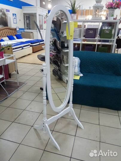 Зеркало напольное в полный рост белое новое