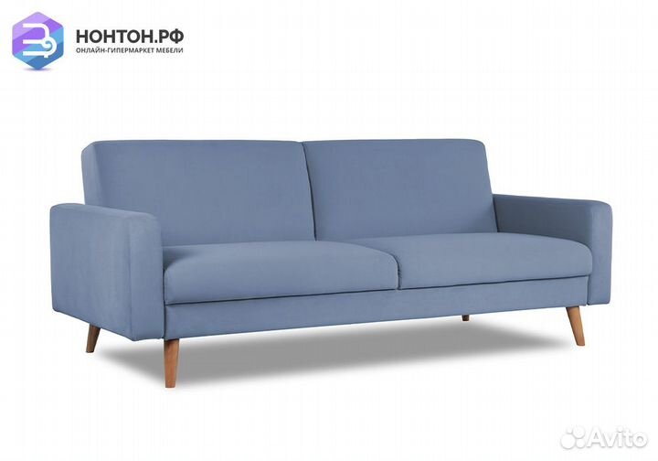 Диван книжка Верден серо-голубой