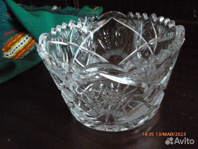 Хрустальная конфетницы советского производства