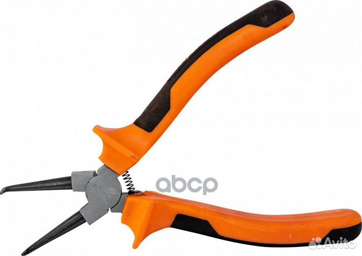 Щипцы для стопорных колец, сжим загнутый 180мм