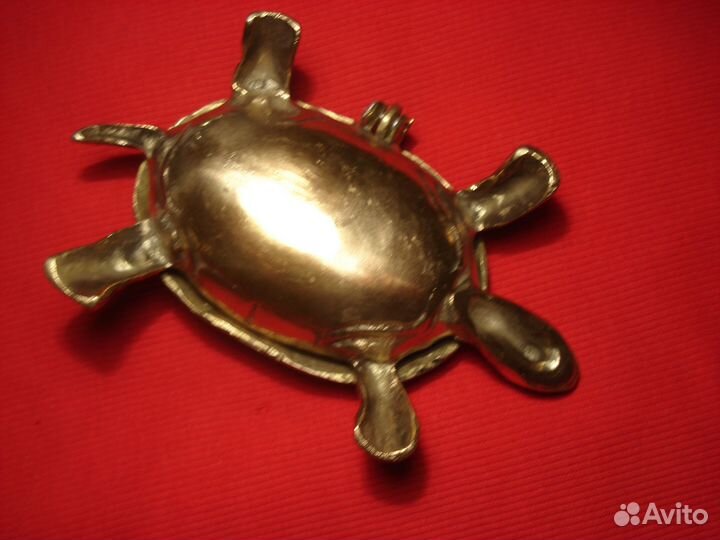 Черепаха Благосостояние Латунь Антик 1950 Англия
