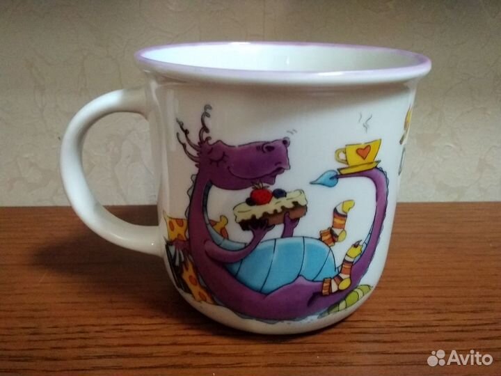 Кружка дракон, чашка, подарок, с крышкой 280мл