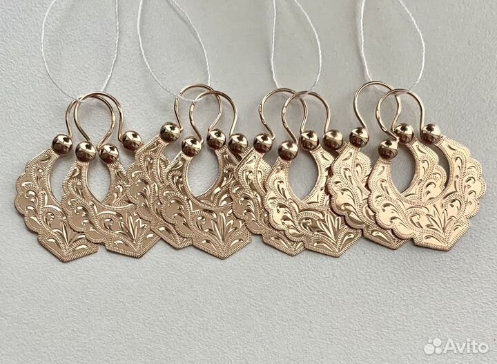 Золотые серьги 585 пробы