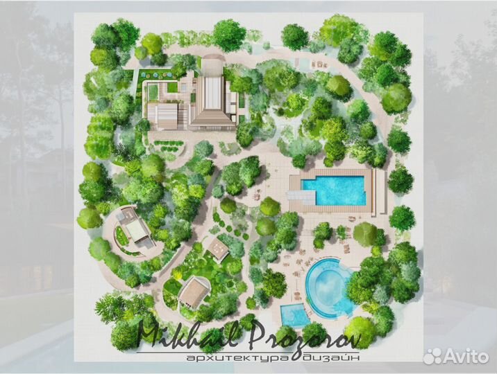 Ландшафтный дизайн. Визуализация и чертежи