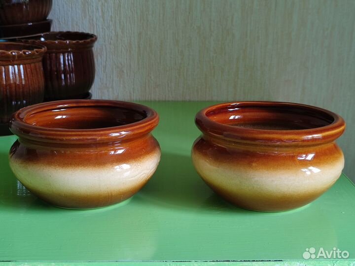 Новые красивые керамические большие кашпо