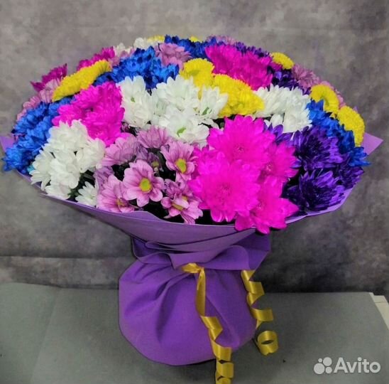 Букет цветов с Хризантемами