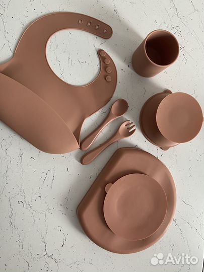 Набор детской силиконовой посуды