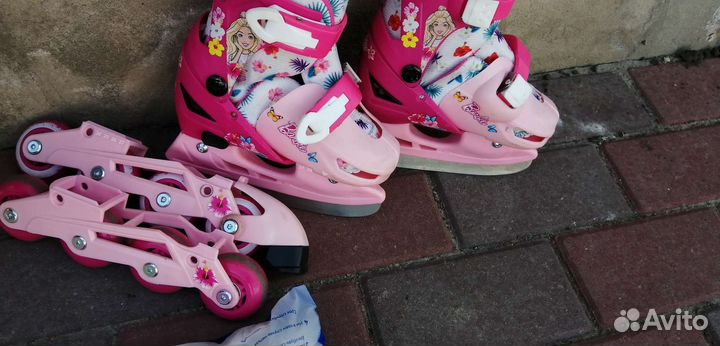 Коньки ролики 2 в 1 детские раздвижные