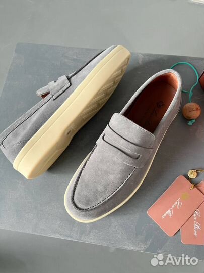 Лоферы мужские замш от loro piana