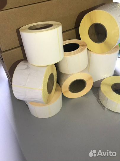 Термоэтикетки 58х40 75х120 100х150 30х40 43х25 WB