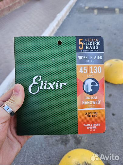 Струны для бас гитары Elixir