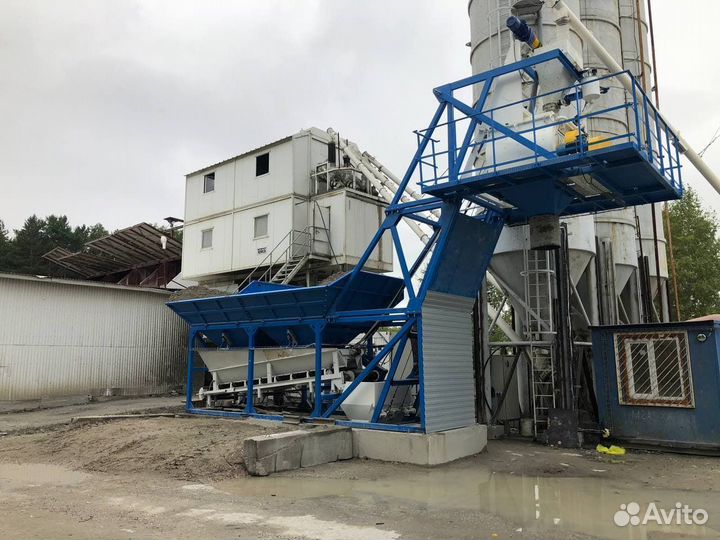 Бетонный завод 40 м3/час со скиповым подъемником