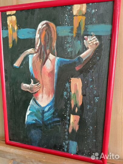 Картина маслом на холсте - Танец в темноте