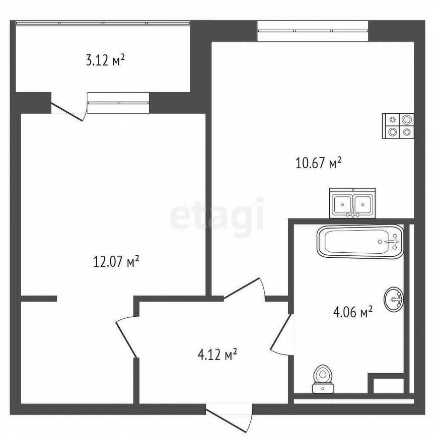 1-к. квартира, 33 м², 13/16 эт.