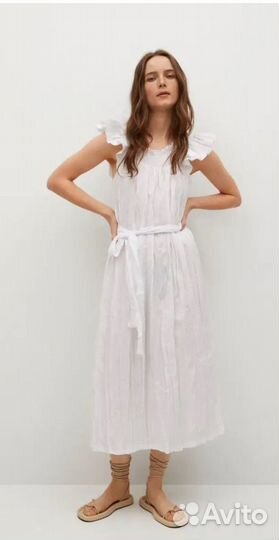 Платье mango белое XL