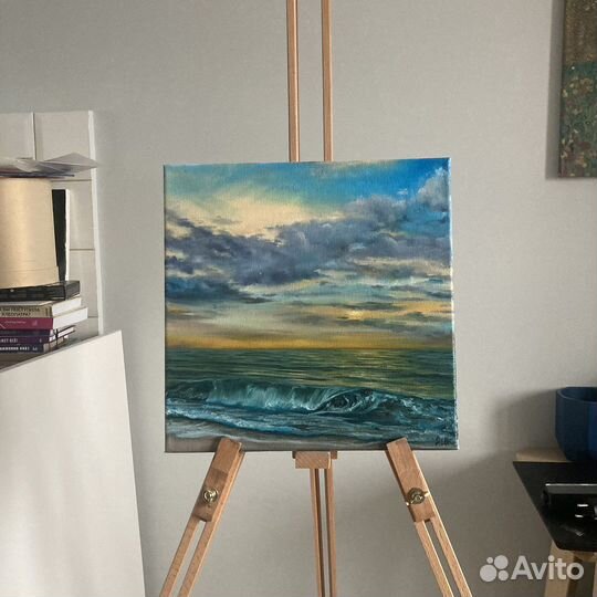 Картина маслом на холсте море