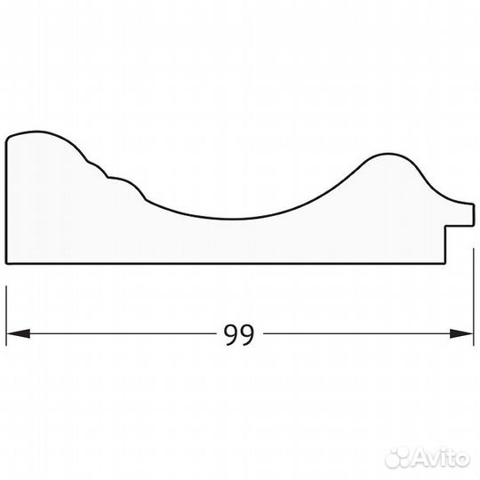 Зеркало Evoform Definite 122х72 BY 3219 в багетно