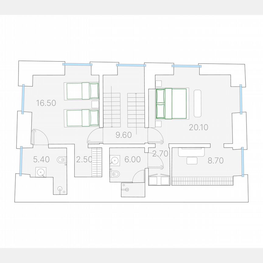 3-к. квартира, 154,8 м², 3/7 эт.