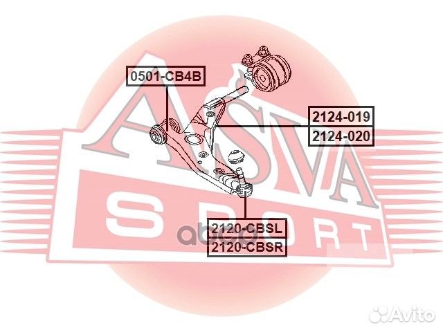 Рычаг 2124019 asva