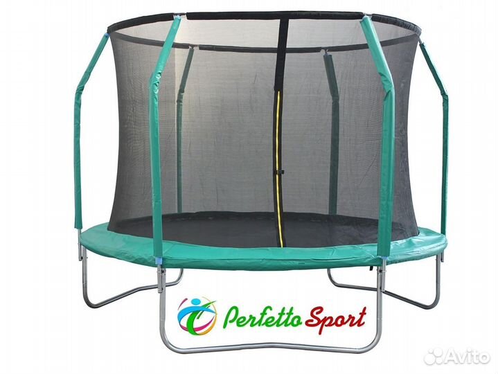 Батут с сеткой внутрь 3,7м. Perfetto Sport в налич