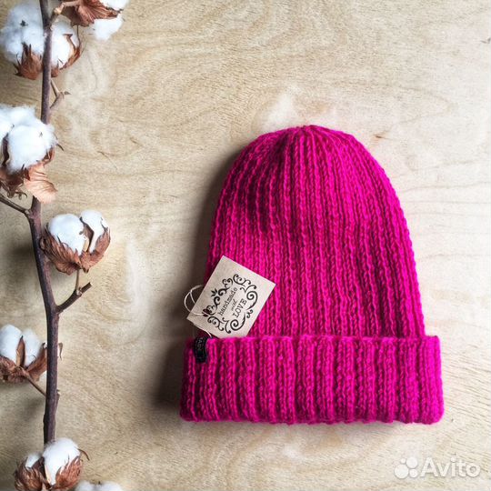 Шапка двухсторонняя на весну с шерстью