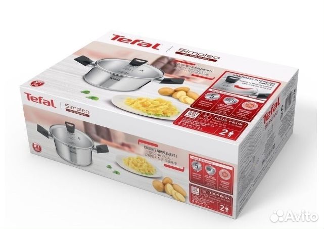 Кастрюля новая Tefal Simpleo, 18 см (B9054374)