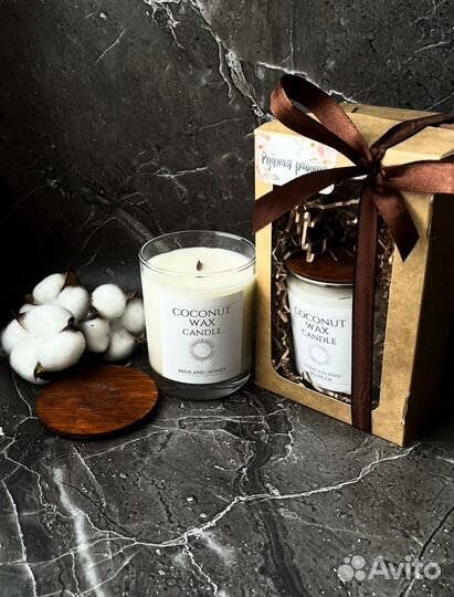 Свечи из натурального кокосового воска