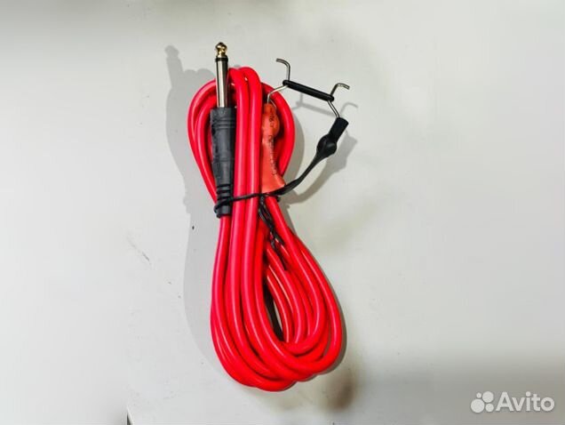 Клип корд красный, контакт усиками (качество)