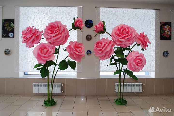Большие цветы фотозона Украшение праздника
