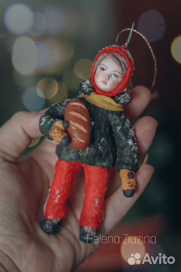 Ватная ёлочная игрушка