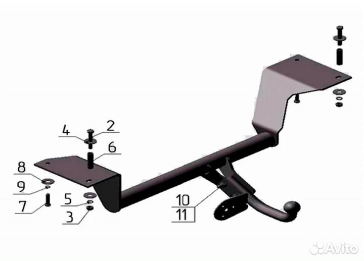 Фаркоп на honda cr-v 1