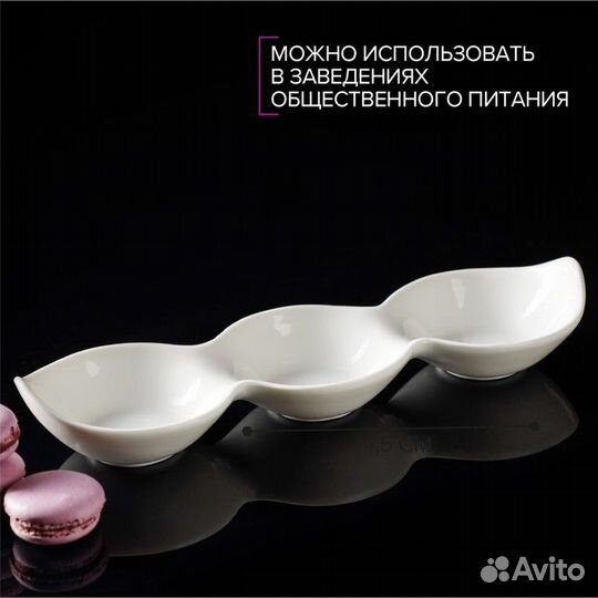 Менажница фарфоровая Magistro «Бланш», 288,54,5 см