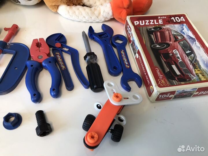 Игрушки развивающие и мягкие пакетом