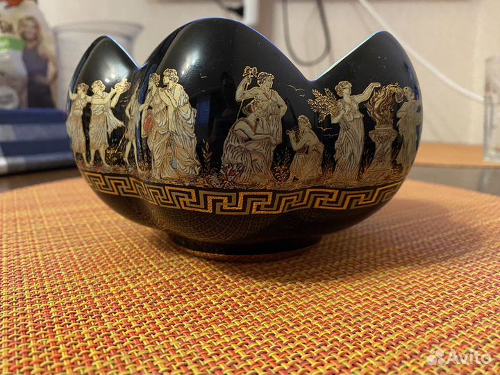 Кобальтовые вазочки, фарфор винтаж