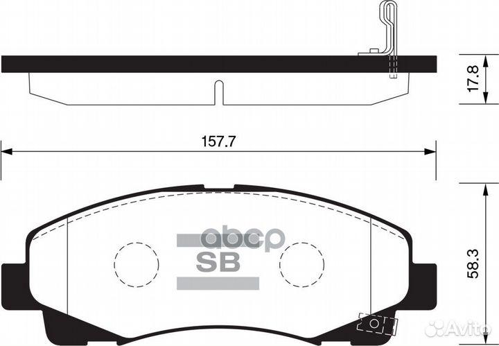 Колодки тормозные передние sangsin brake SP1470