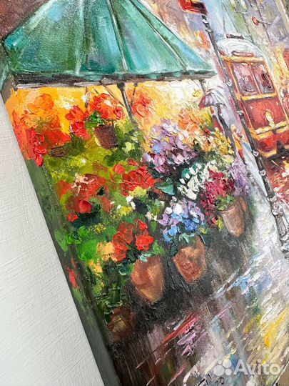 Картина Франция Картина городской пейзаж маслом